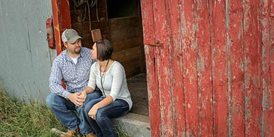 young farm couple